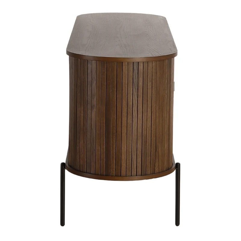 Florence Jalousieschrank mit Lamellen in geräucherter Eiche 160x45x75 cm.