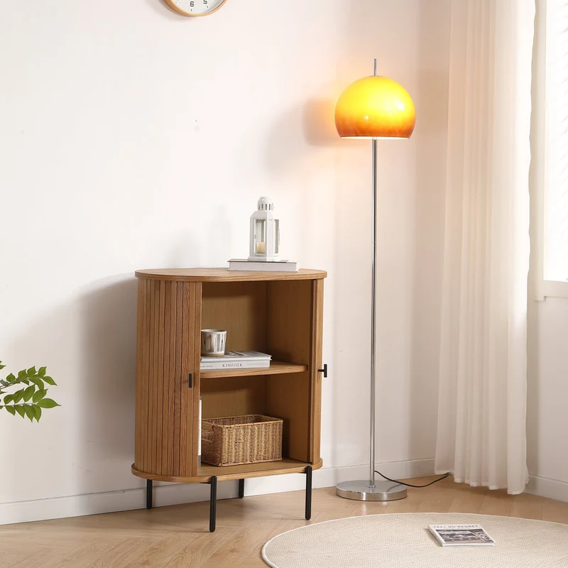 Florence Jalousieschrank mit Lamellen in Eiche 70x40x85 cm