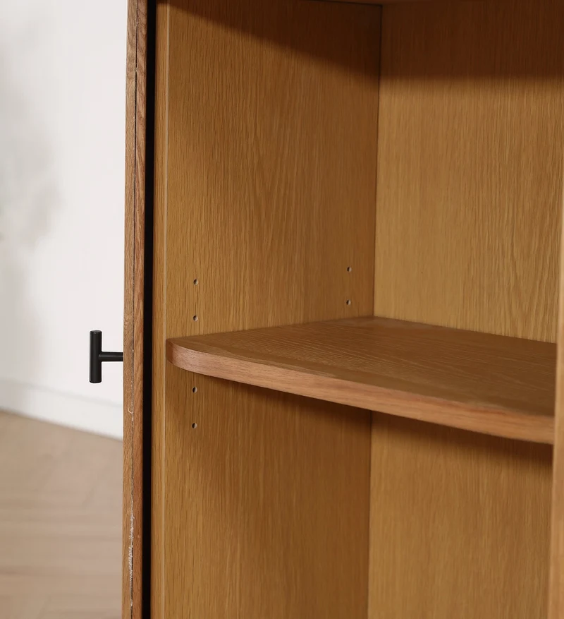 Florence Jalousieschrank mit Lamellen in Eiche 70x40x85 cm