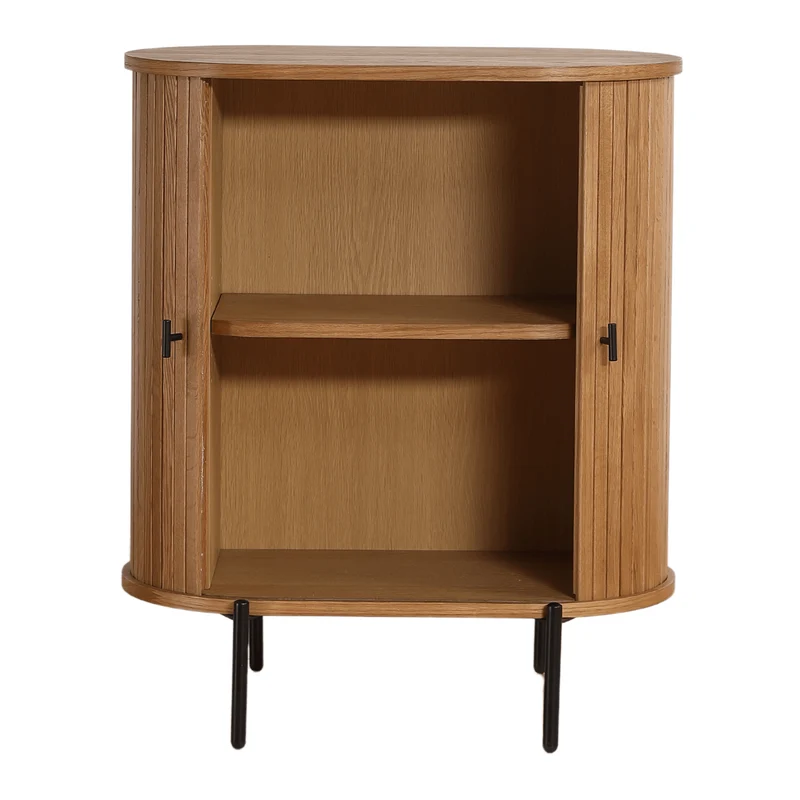 Florence Jalousieschrank mit Lamellen in Eiche 70x40x85 cm