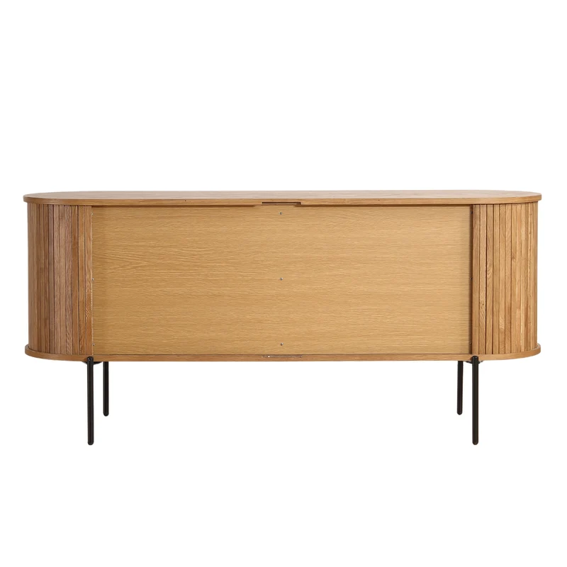 Florence Jalousieschrank mit Lamellen in Eiche 160x45x75 cm.