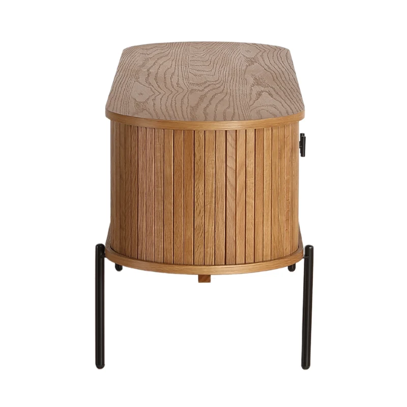Florence Jalousi TV-Tisch mit Lamellen in Eiche 138x40x55 cm