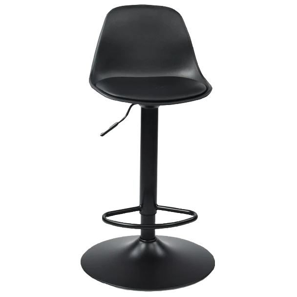 Sandie - Barhocker Drehbar und Höhenverstellbar, Schwarz in Schwarz
