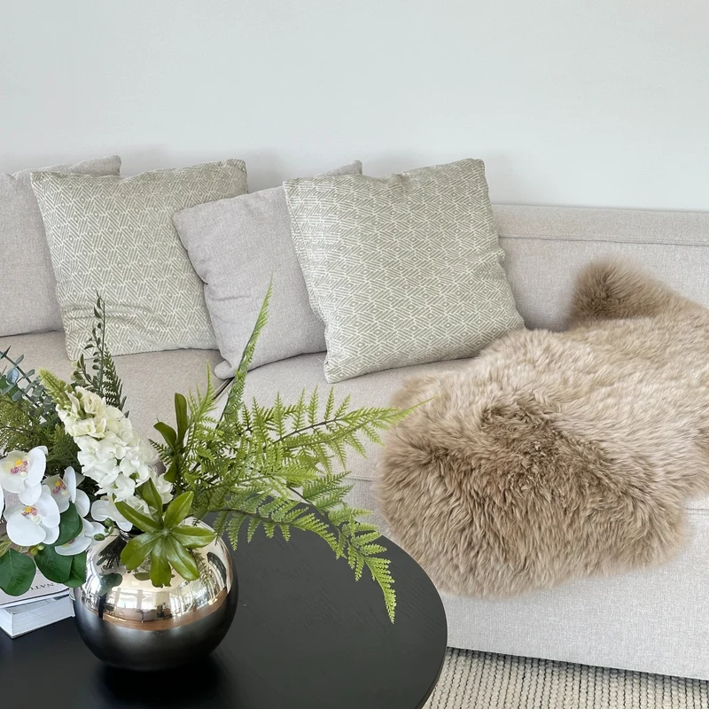 Hailey Modul mit halber Rückenlehne, rechts ausgerichtet, in Beige. Maße: L: 148 x T: 100 x H: 65 cm