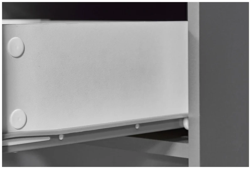 Regal Bücherregal ELENZIO Graphit Grau mit 4 Schubladen