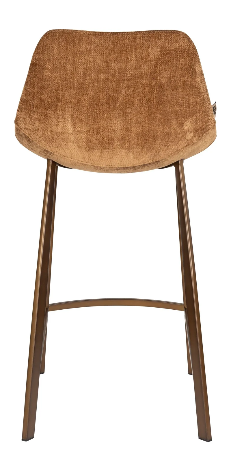 Barhocker Franky 2er-Set, Cognac mit Stahlgestell im Vintage-Stil