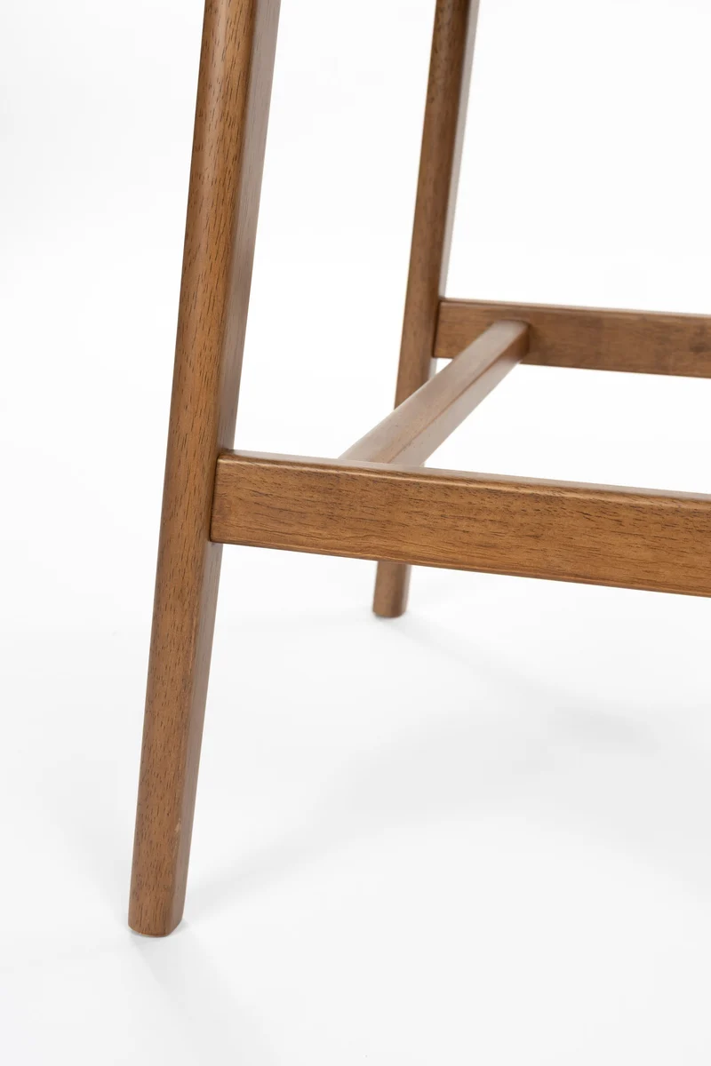 Barhocker Marais 2er-Set aus Gummibaumholz mit beigem Bezug, Dutchbone