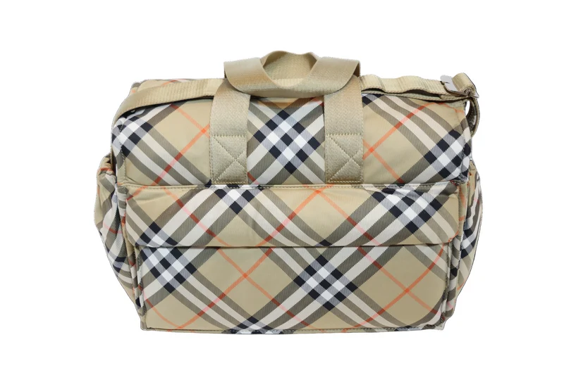 Burberry Kids - Wickeltasche im Karomuster in Sandfarben