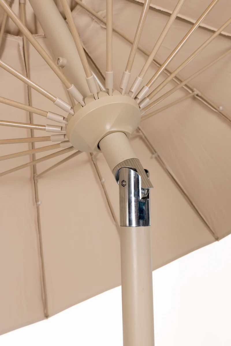 Sonnenschirm Sunshine Zuiver, Beige mit Ständer und Schutzhülle