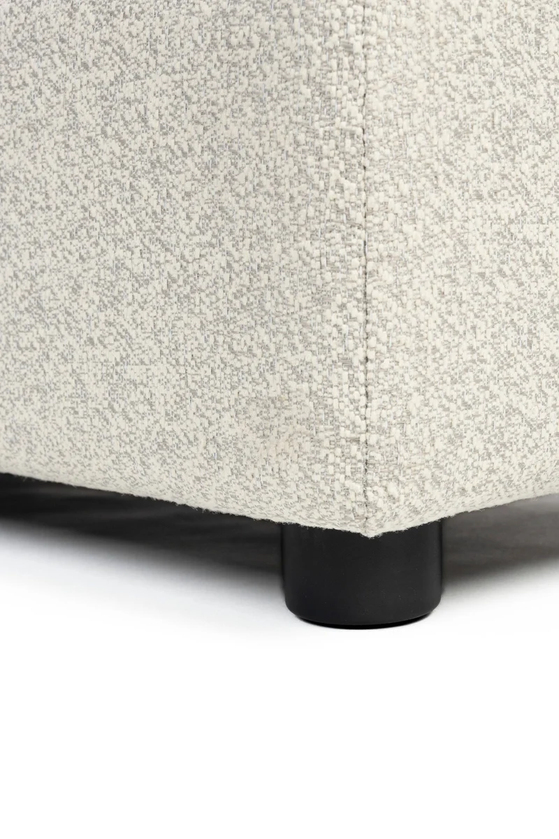 Outdoor Hocker Mississippi in Beige aus wetterfestem Polyester