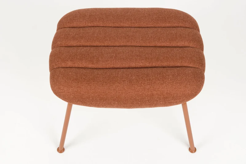 Hocker Verte Terracotta mit Stahlgestell für Wohnzimmer & Schlafzimmer