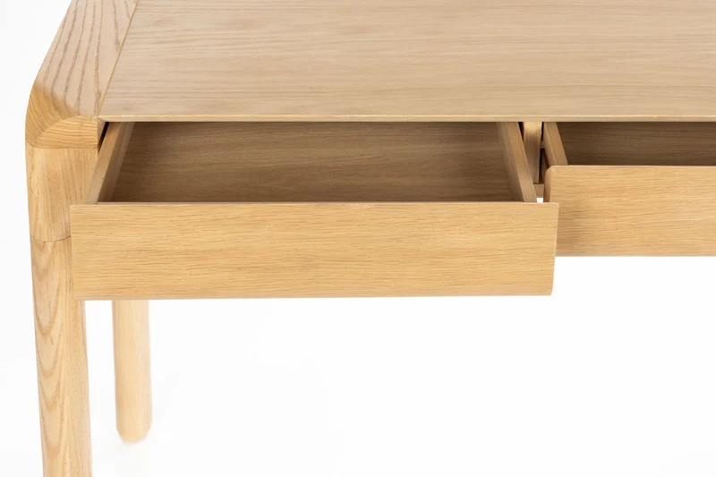 Konsolentisch Storm Natural, Eschenholz mit Eichenfurnier von Zuiver