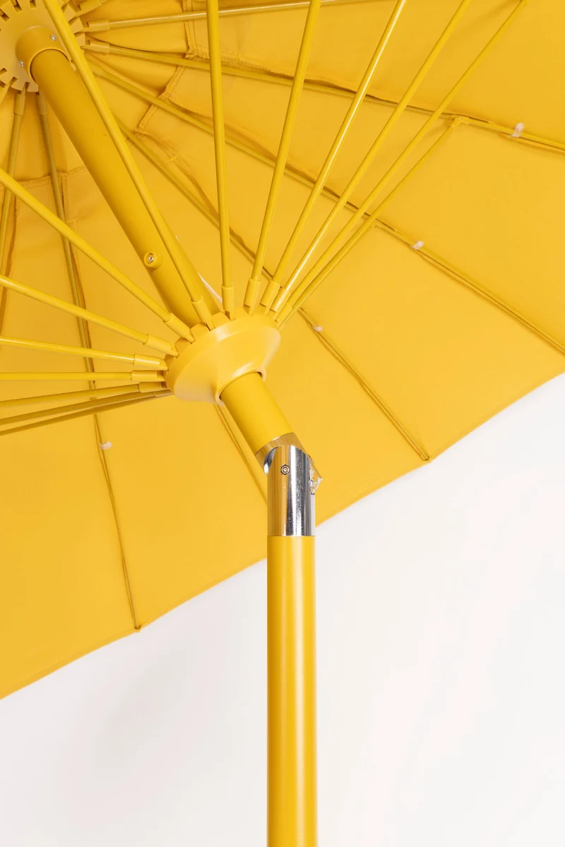 Sonnenschirm Sunshine von Zuiver in Gelb mit Aluminiumgestell