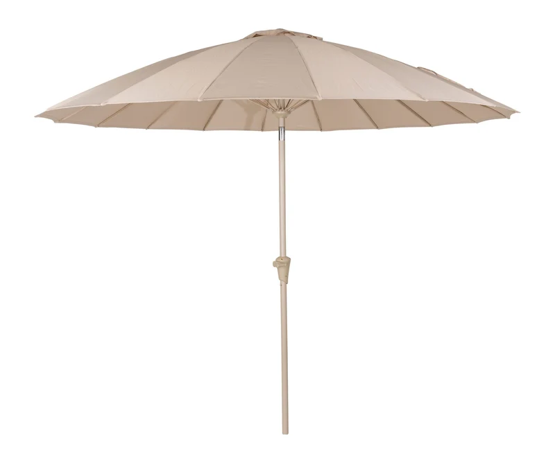 Sonnenschirm Sunshine von Zuiver in Beige mit Edelstahlstab für Garten