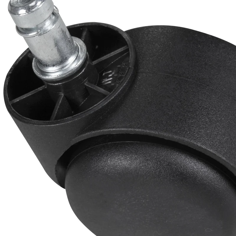 Bürostuhlrollen Set 5 Stk gebremst 11mm Stift 50mm Schwarz Teppich