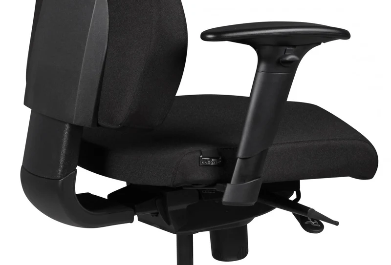 Bürostuhl SPM1.279 Chefsessel Stoff Schwarz Synchronmechanik Kopfstütze