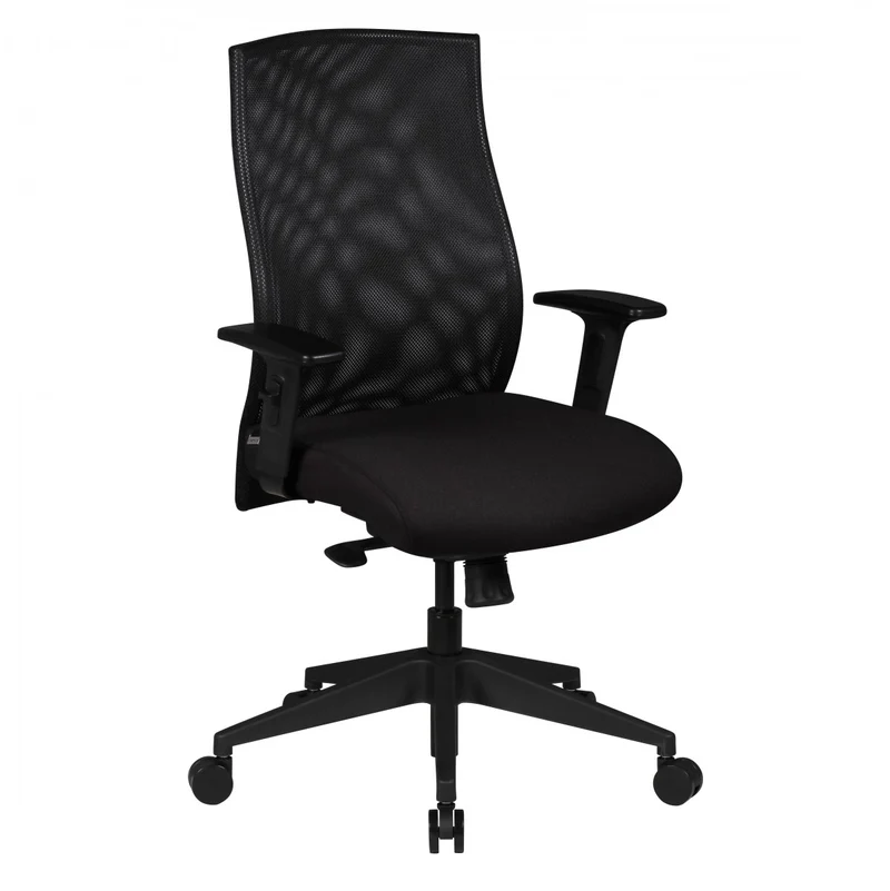 Bürostuhl Chefsessel Stoff Schwarz Drehstuhl Armlehne 120 kg