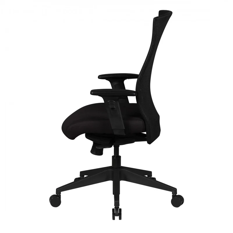 Bürostuhl Chefsessel Stoff Schwarz Drehstuhl Armlehne 120 kg