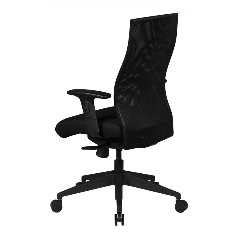 Bürostuhl Chefsessel Stoff Schwarz Drehstuhl Armlehne 120 kg