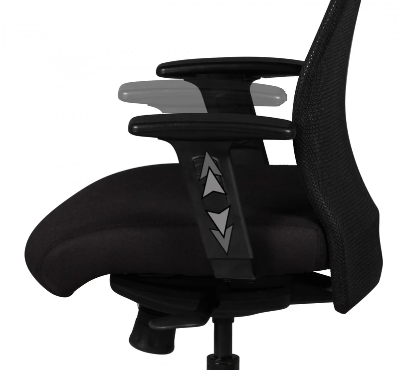 Bürostuhl Chefsessel Stoff Schwarz Drehstuhl Armlehne 120 kg