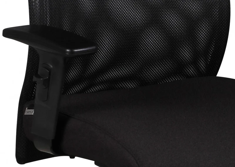 Bürostuhl Chefsessel Stoff Schwarz Drehstuhl Armlehne 120 kg