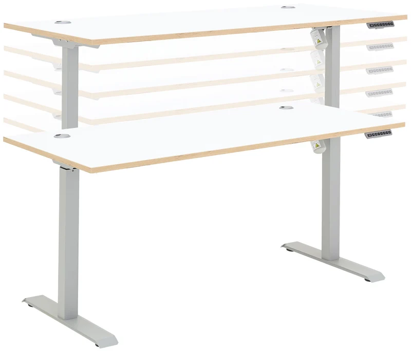 Büroset MEMPHIS VI 5-teilig Weiß – Ergonomisch höhenverstellbar