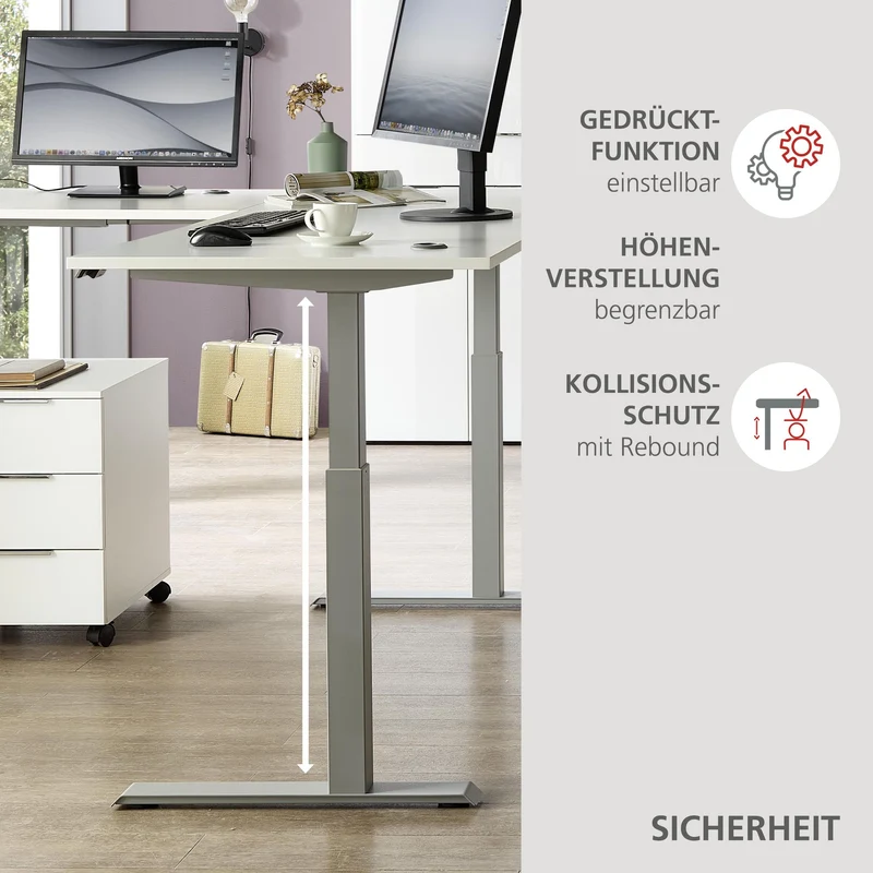 10-tlg. Komplettbüro SANTORIN Weiß & Glas – inkl. Eckschreibtisch
