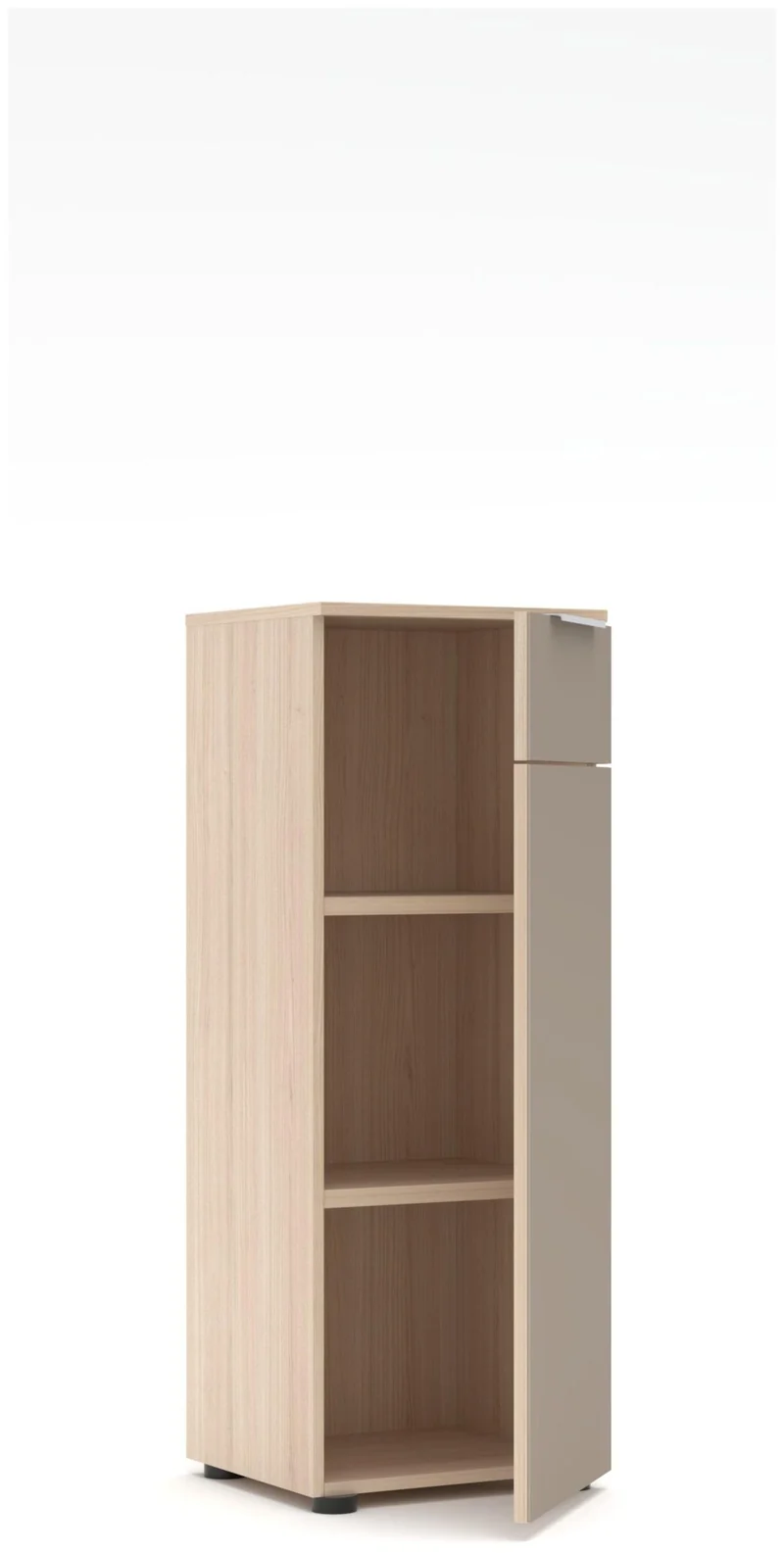 Komplettbüro SANTORIN IV Riva Eiche & Glas Cashmere 10-teilig