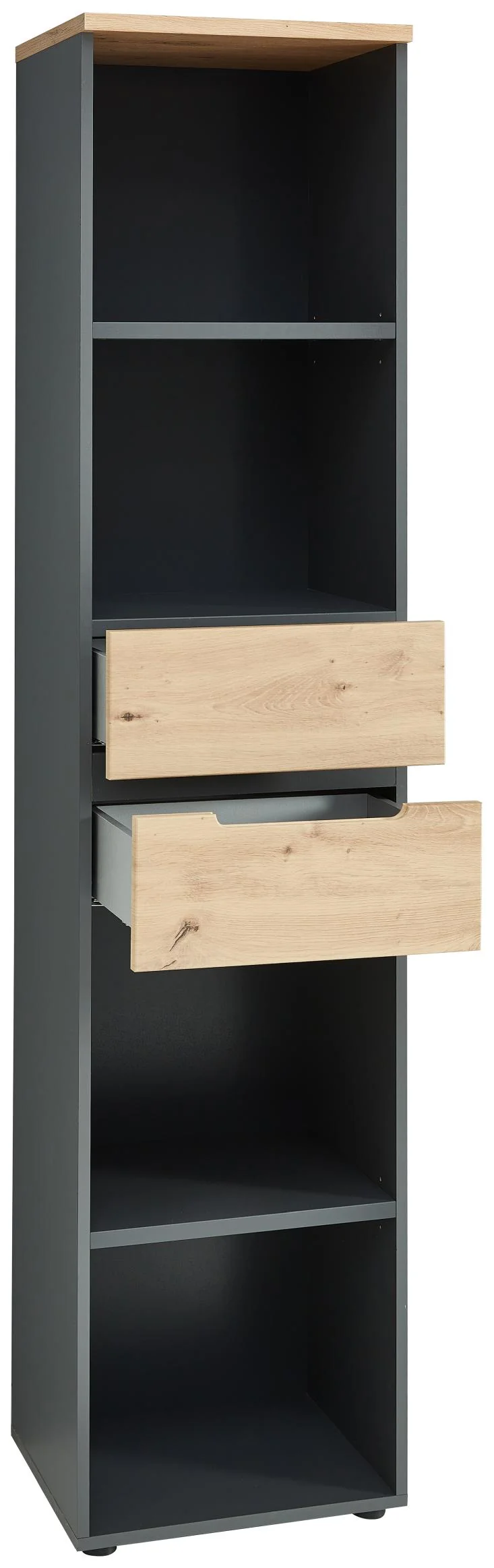 Komplettbüro MEMPHIS XI 8-teilig Front Artisan Eiche Korpus Graphit