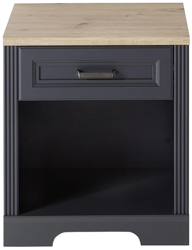 Rollcontainer JASMIN 1 Schubkasten Graphit Artisan Eiche Nachbildung