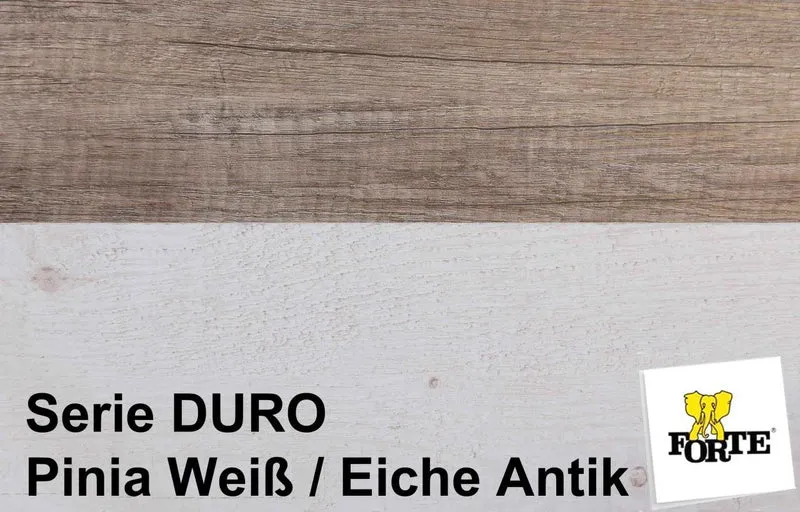 Rollcontainer DURO mit Schloß 3 Schubladen Dekor: Pinie weiß antik