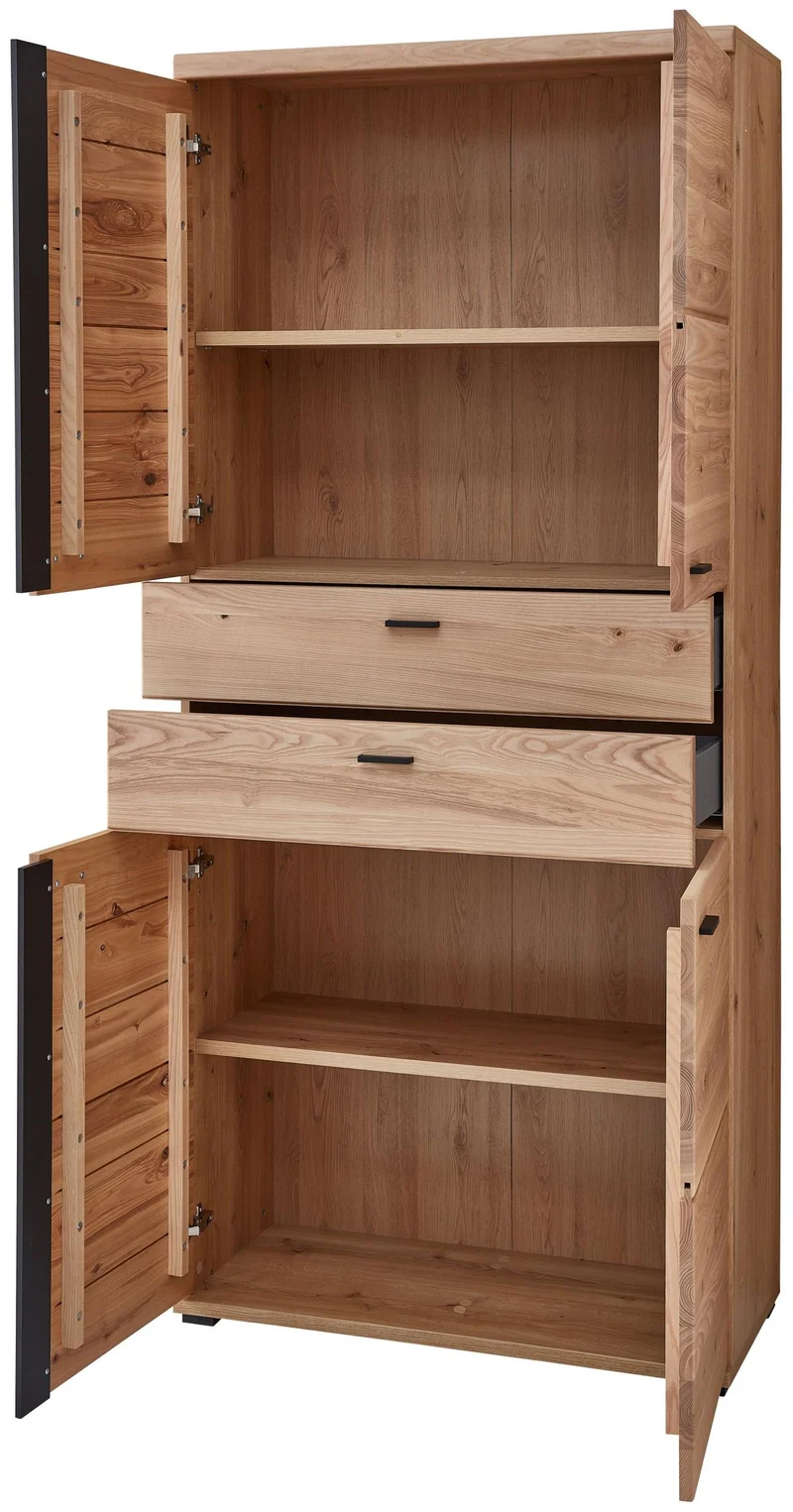 Komplettbüro SONOS II 10-teilig Front Altesche Massivholz gebürstet