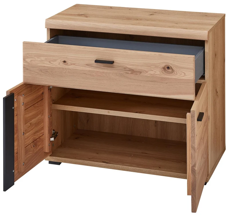 Komplettbüro SONOS V 6-teilig Front Altesche Massivholz gebürstet
