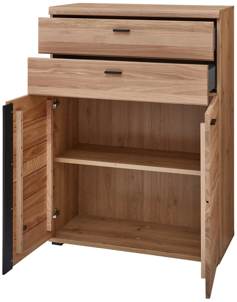 Komplettbüro SONOS VI 7-teilig Front Altesche Massivholz gebürstet