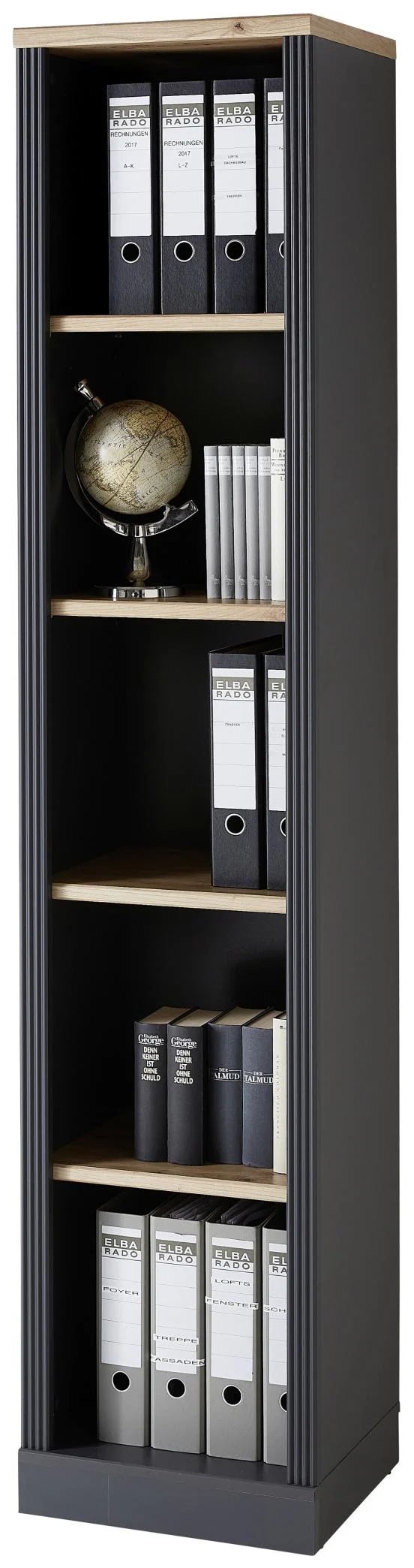 Komplettbüro Landhaus Büro-Set JASMIN 9-teilig Farbton Graphit