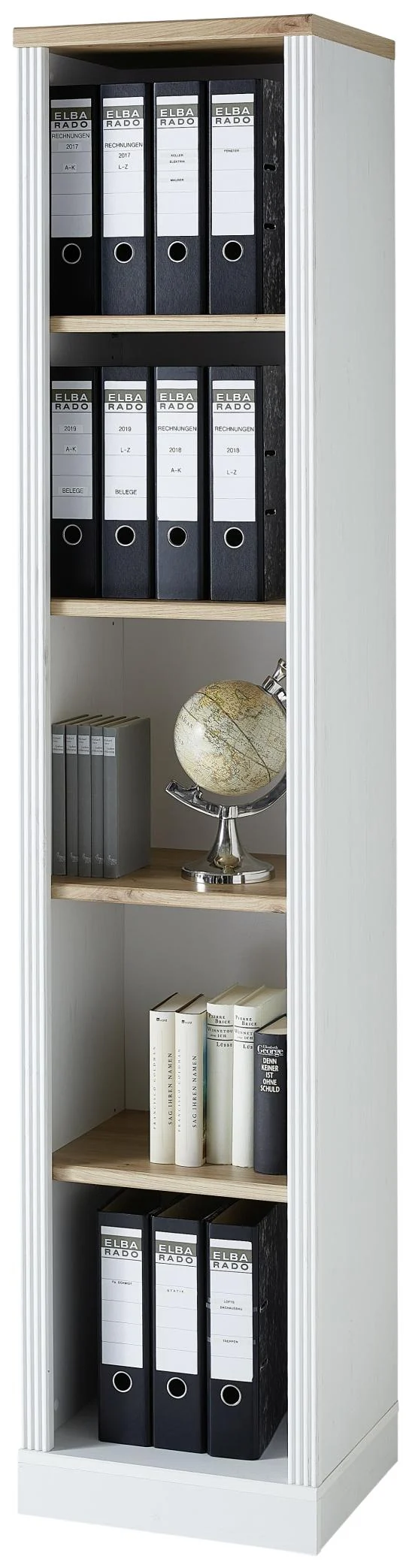 Komplettbüro Landhaus Büro-Set JASMIN 9-teilig Pinie weiß