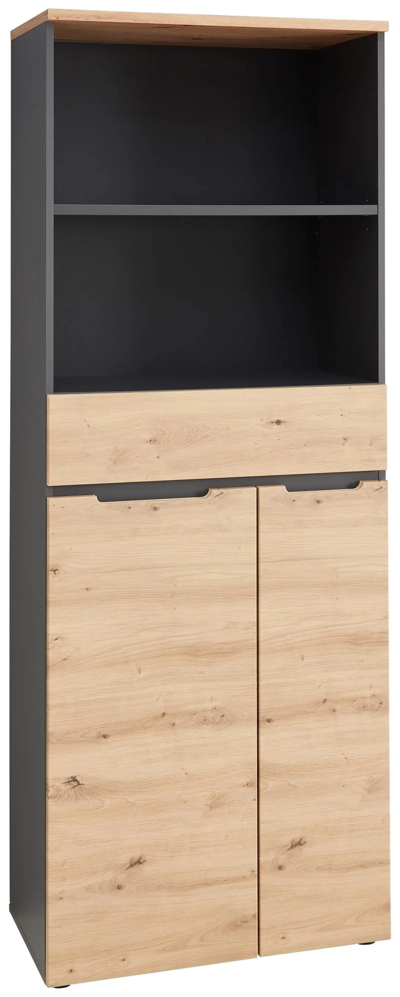 Komplettbüro MEMPHIS I 11-teilig Front Artisan Eiche Korpus Graphit
