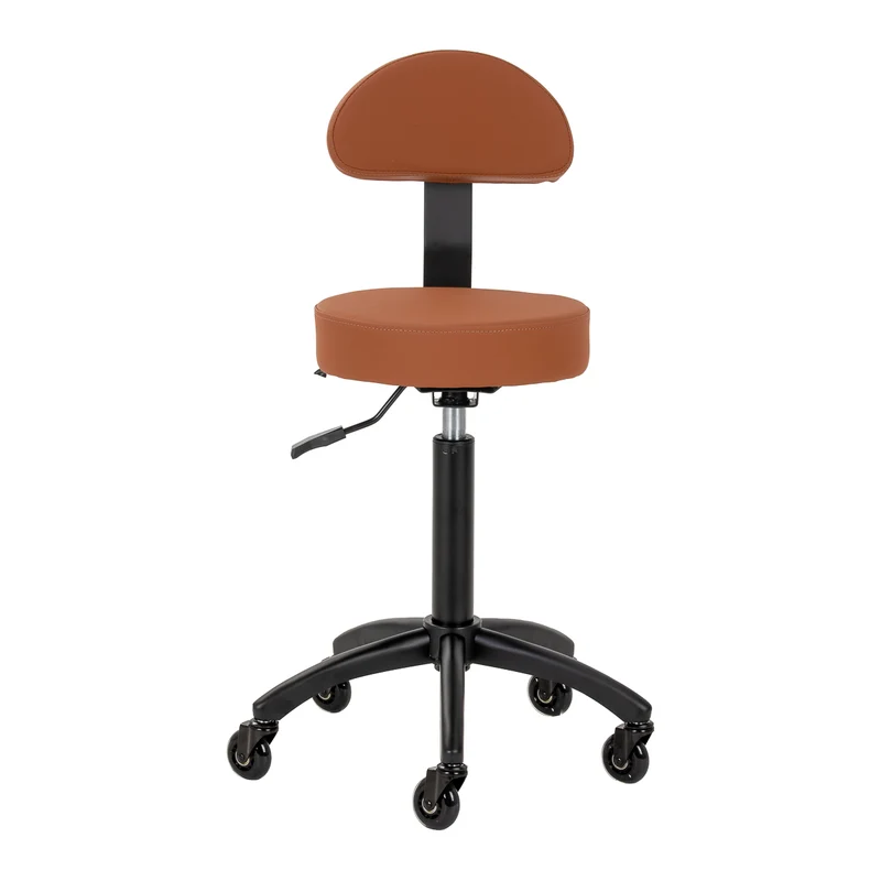 Rollhocker mit Rückenlehne Gabbiano D026 Braun