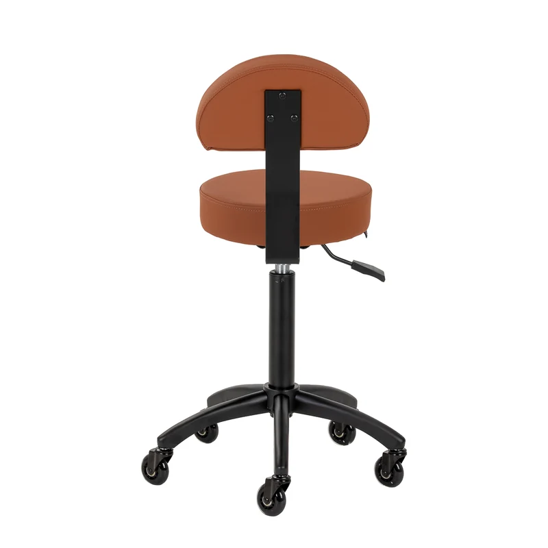 Rollhocker mit Rückenlehne Gabbiano D026 Braun