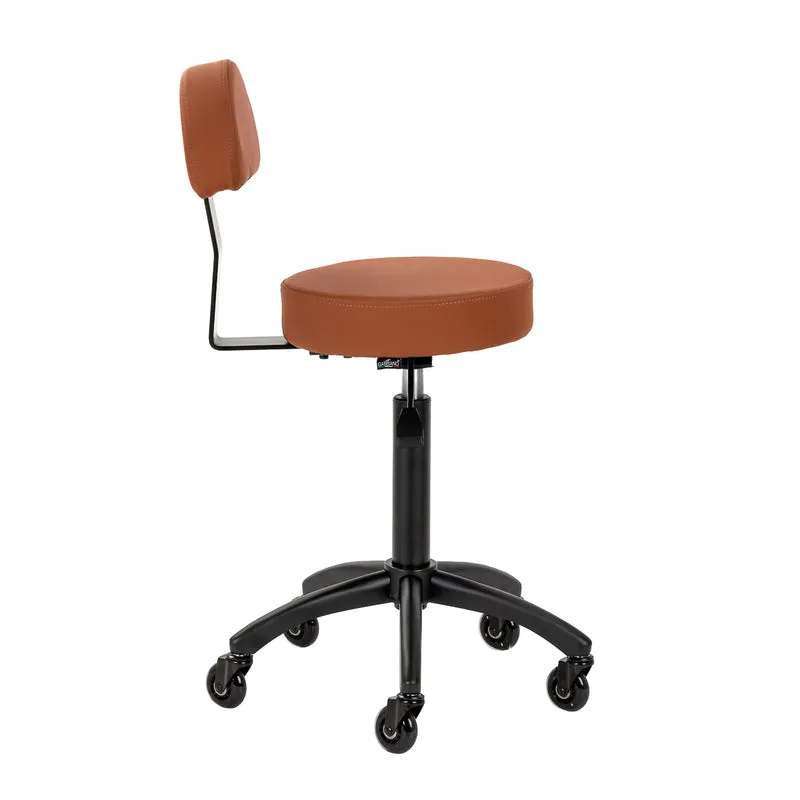 Rollhocker mit Rückenlehne Gabbiano D026 Braun