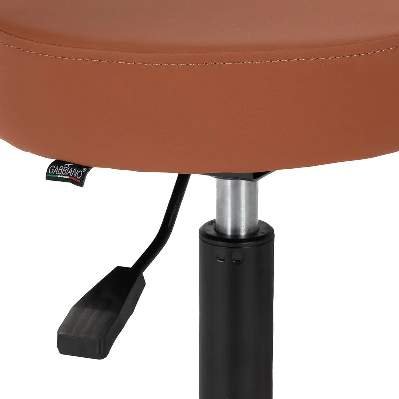 Rollhocker mit Rückenlehne Gabbiano D026 Braun