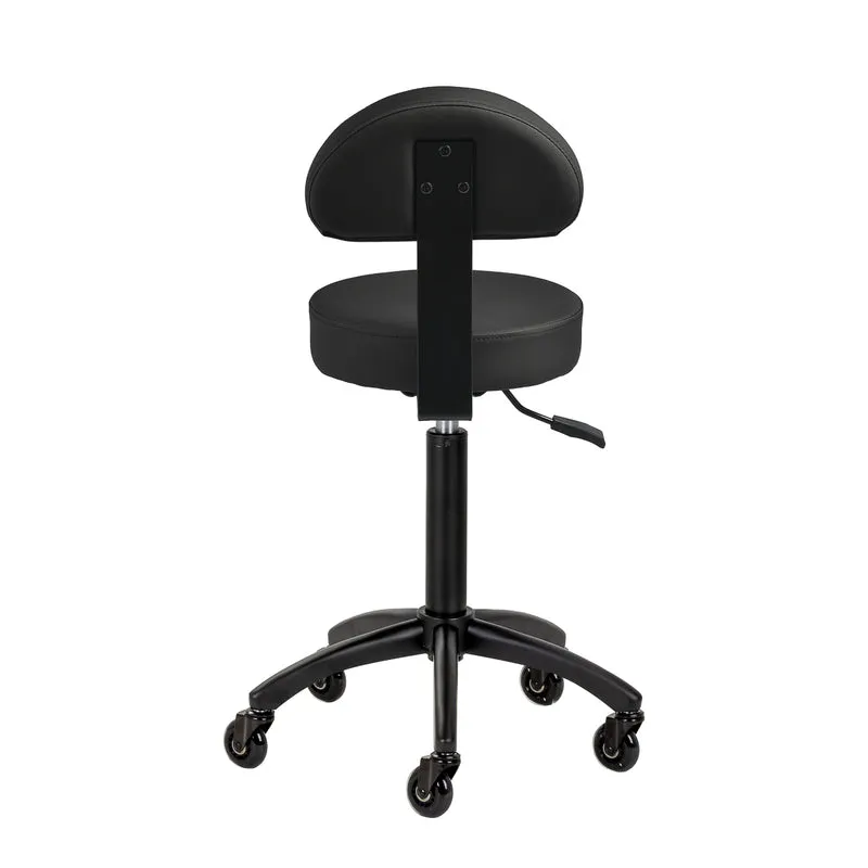 Rollhocker mit Rückenlehne Gabbiano D026 Schwarz