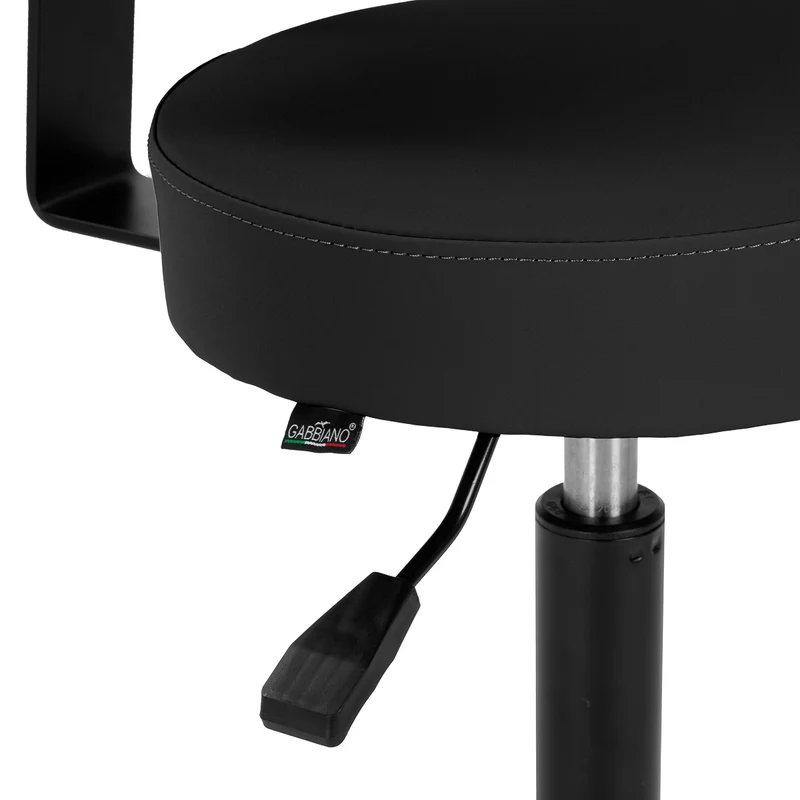 Rollhocker mit Rückenlehne Gabbiano D026 Schwarz