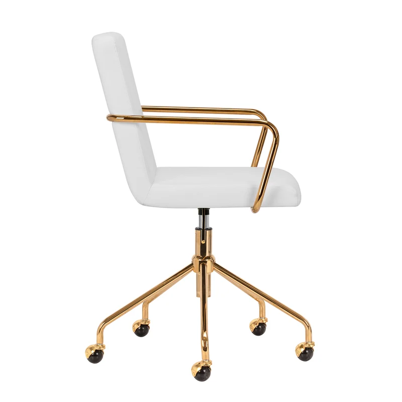 Salonstuhl mit Armlehnen QS-OF211G Gold-Creme