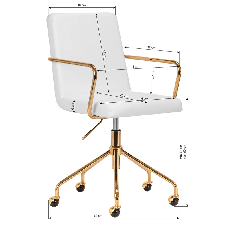 Salonstuhl mit Armlehnen QS-OF211G Gold-Creme