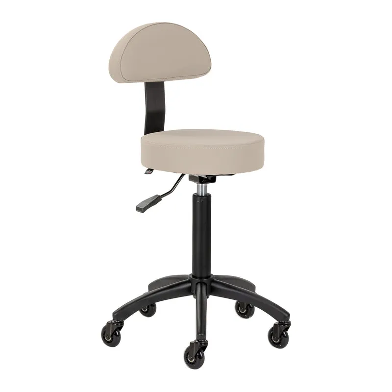 Rollhocker mit Rückenlehne Gabbiano D026 Beige