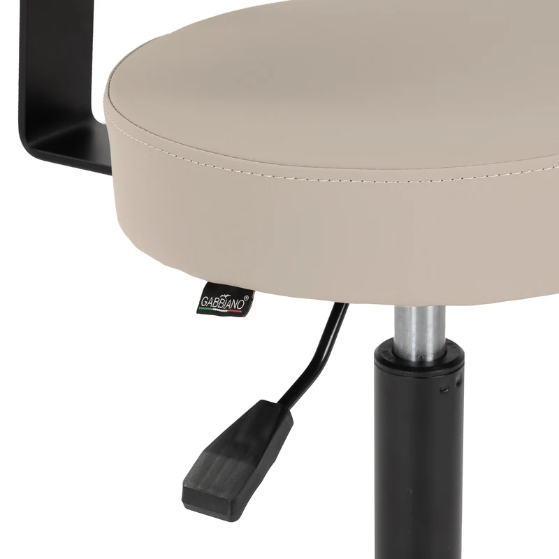 Rollhocker mit Rückenlehne Gabbiano D026 Beige