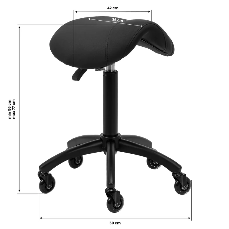 Sattelhocker Verstellbar Gabbiano D032 Schwarz