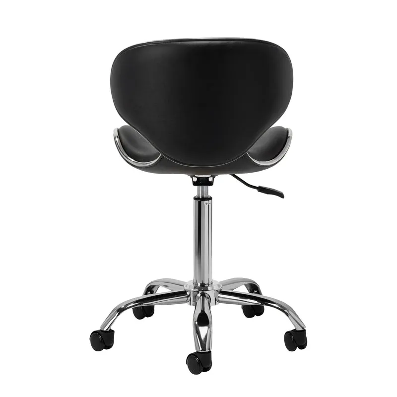 Salonstuhl Höhenverstellbar mit Rückenlehne Gabbiano Q-4599 v2 Schwarz