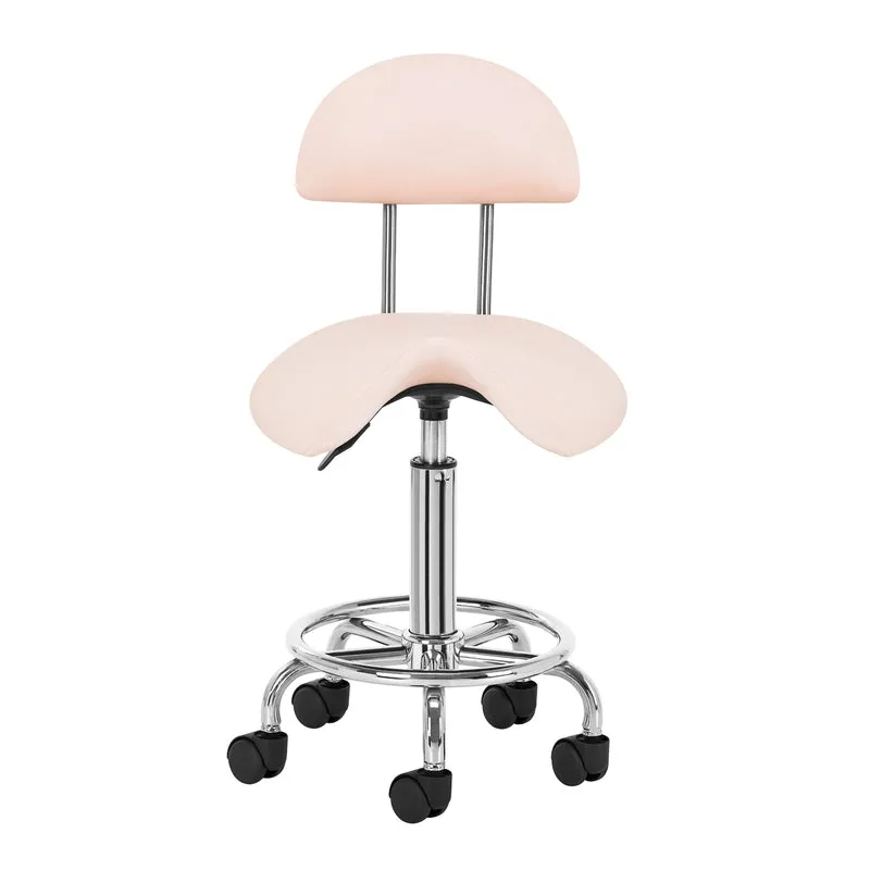 Sattelhocker Höhenverstellbar mit Rückenlehne 6001 Rosa